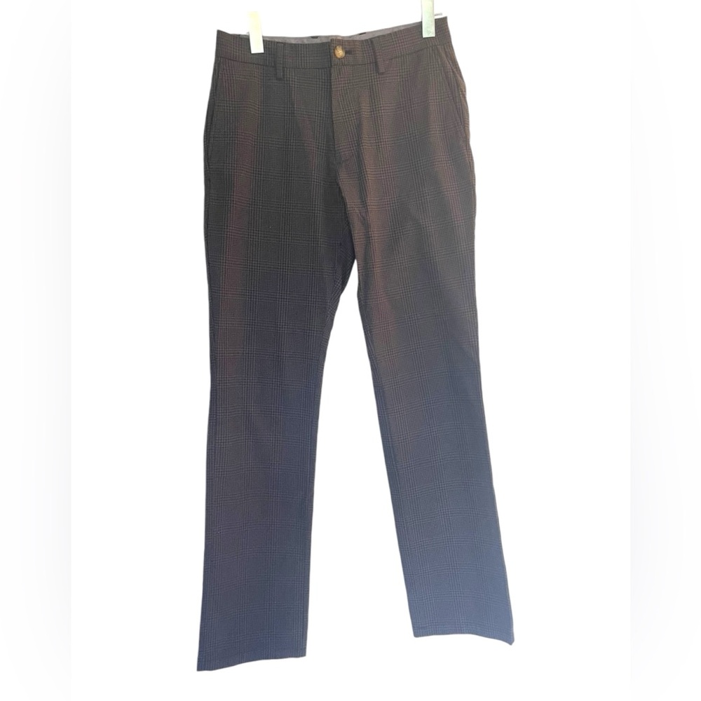 Old Navy Ultimate Slim Pants Built in Flex 30x34 Black Plaid